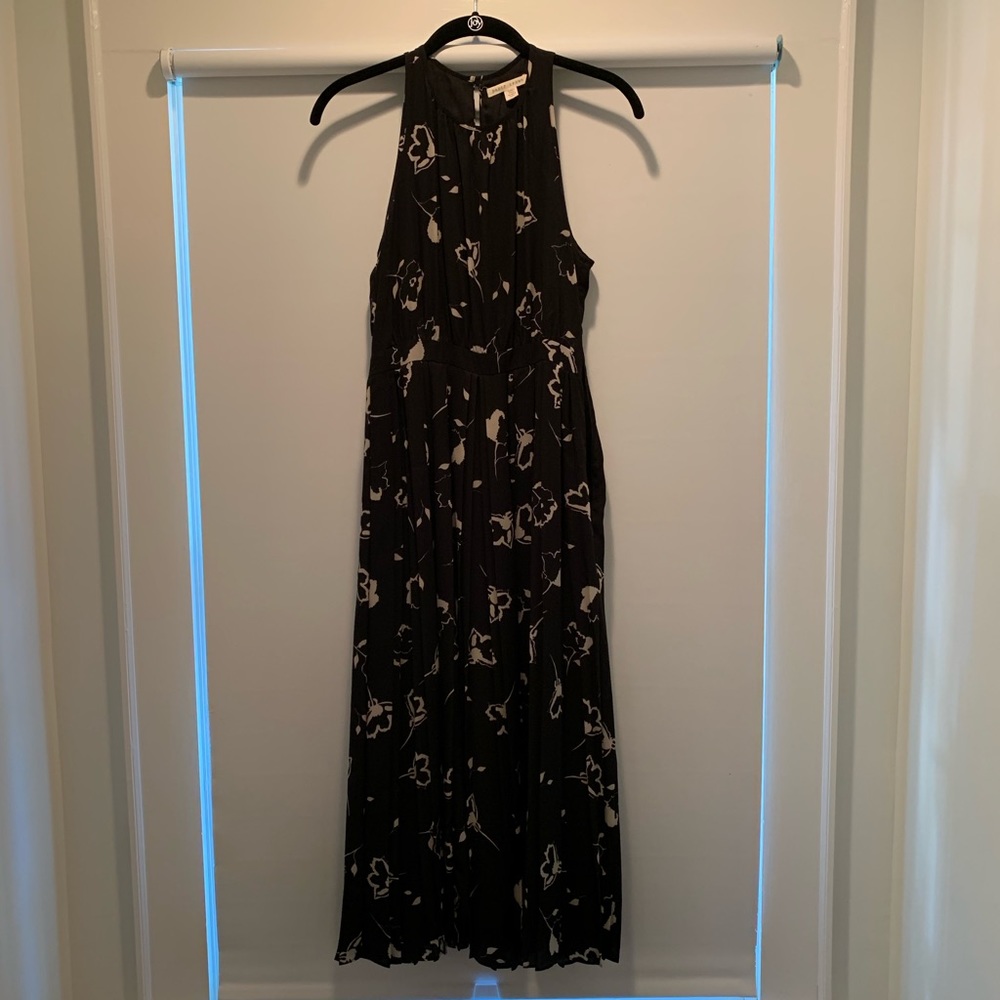 Paper Crown midi dress with pleated skirt - 0P